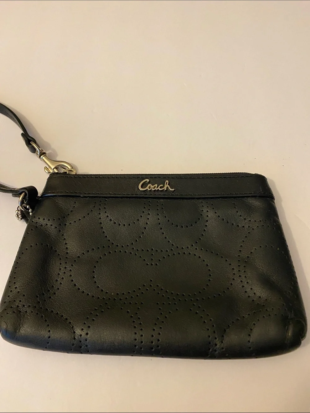 Coach Perforated Signature Wristlet